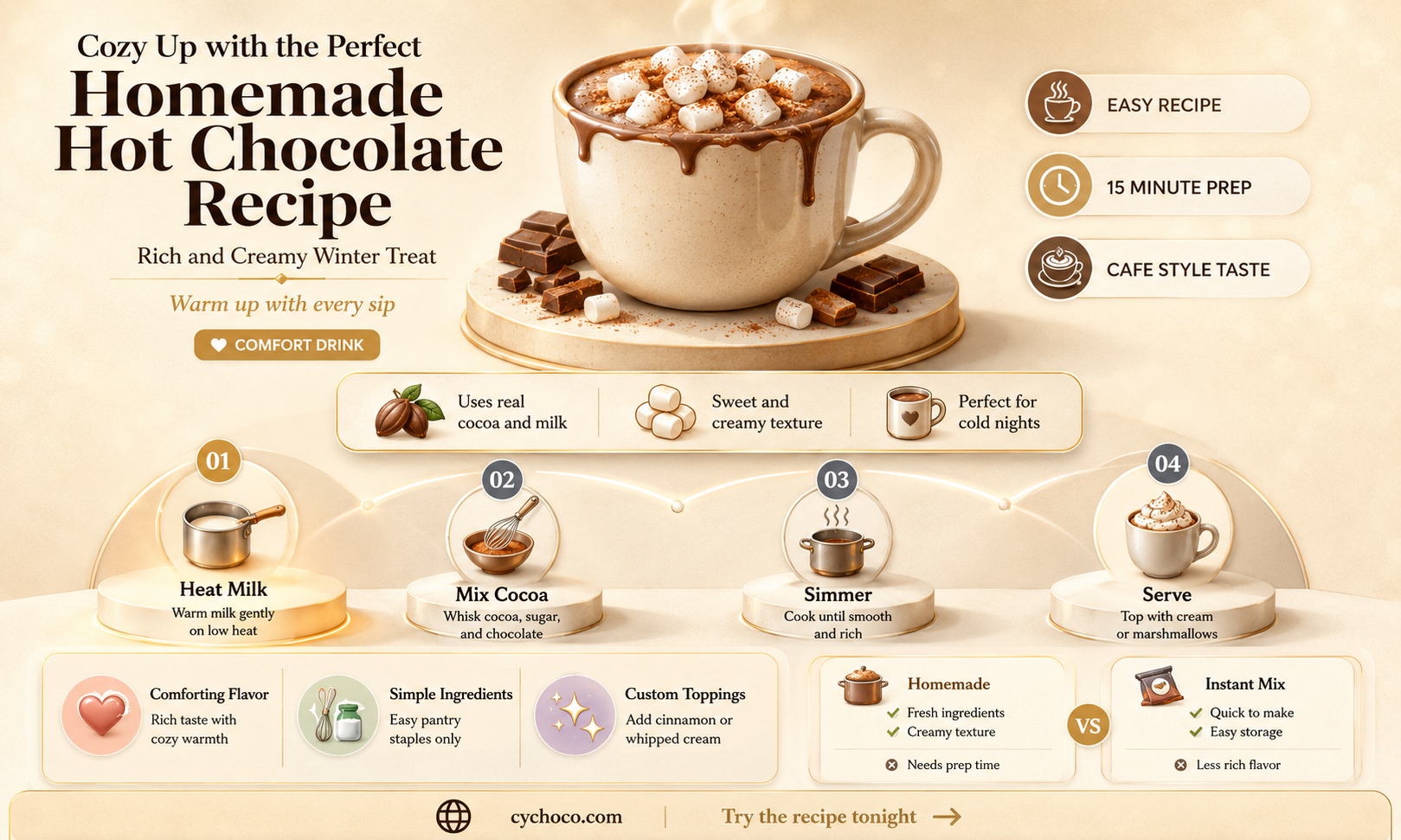 how to make the best homemade hot chocolate