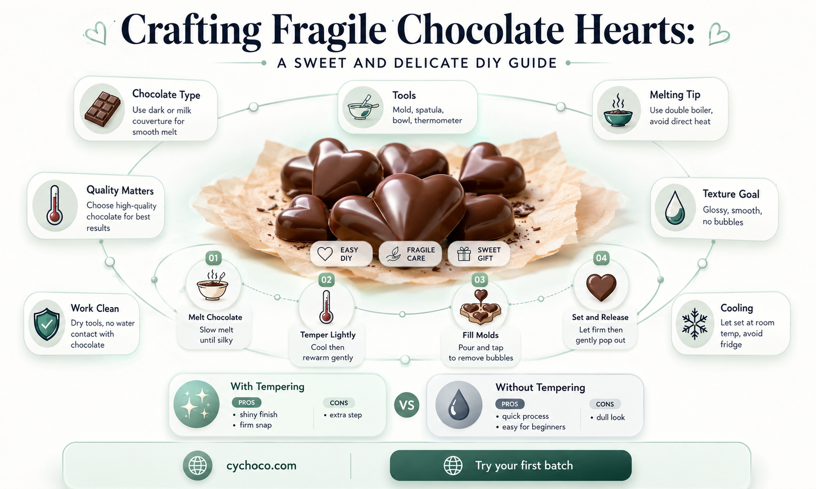 how to make breakable chocolate heart