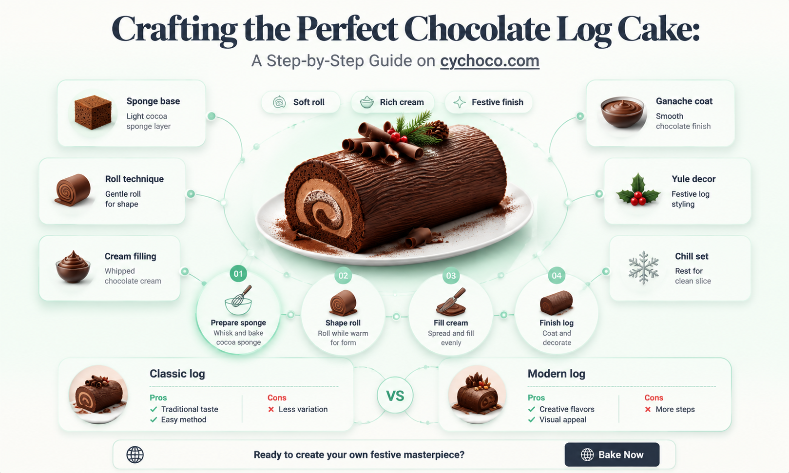 how to make a chocolate log cake
