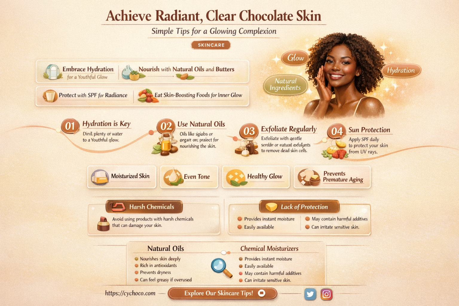 how to get clear chocolate skin