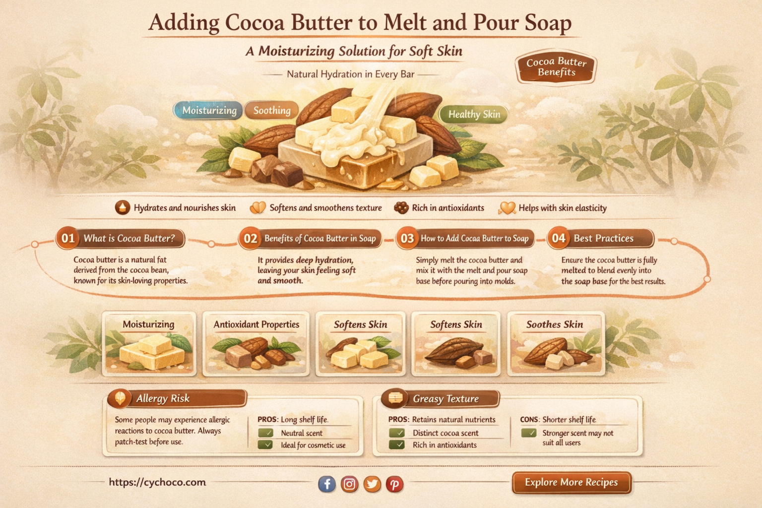 can i add cocoa butter to melt and pour soap