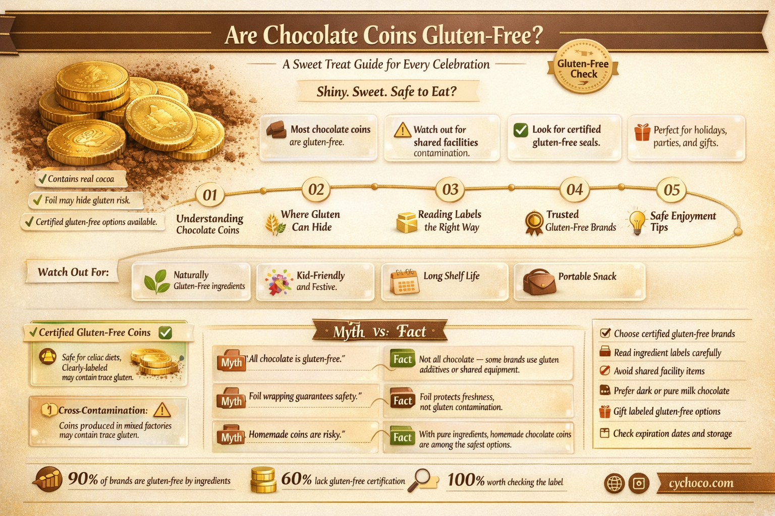 are chocolate coins gluten free