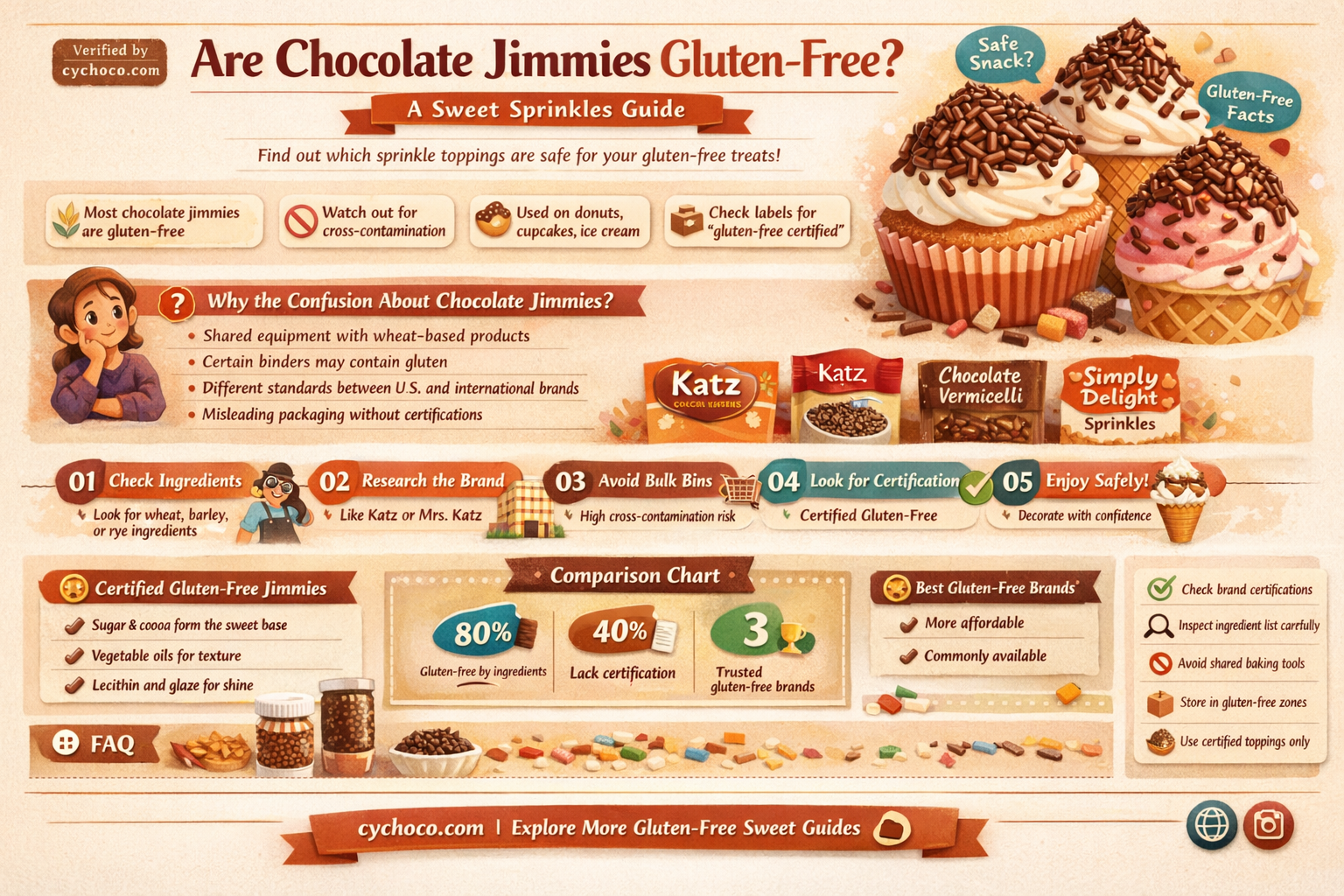 are chocolate jimmies gluten free