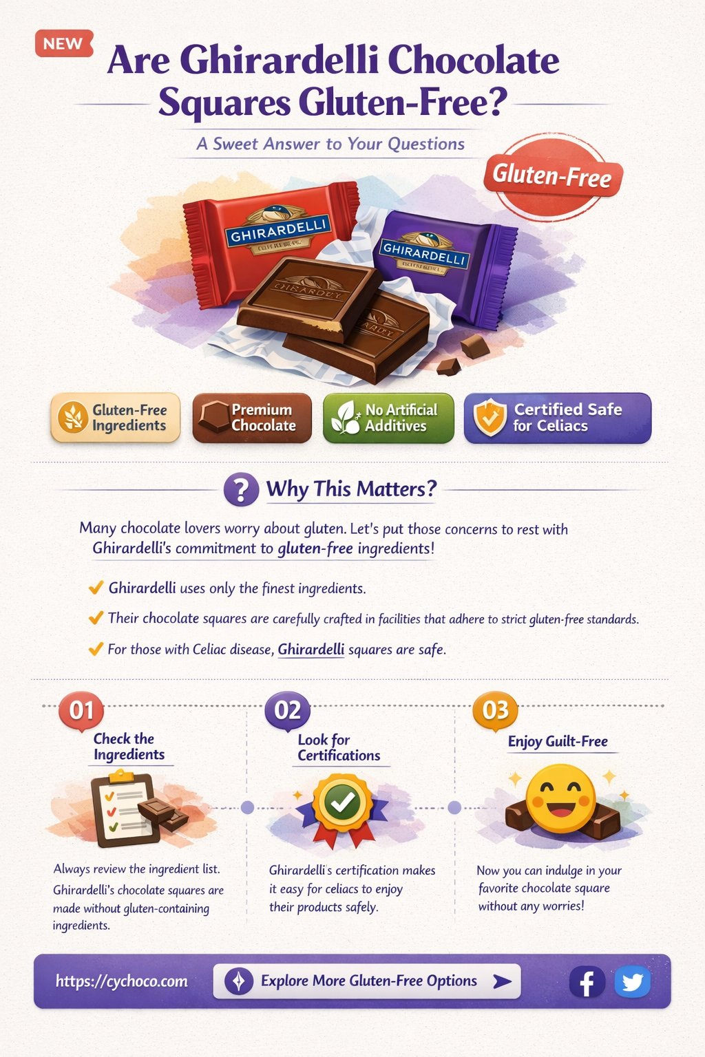 are ghirardelli chocolate squares gluten free