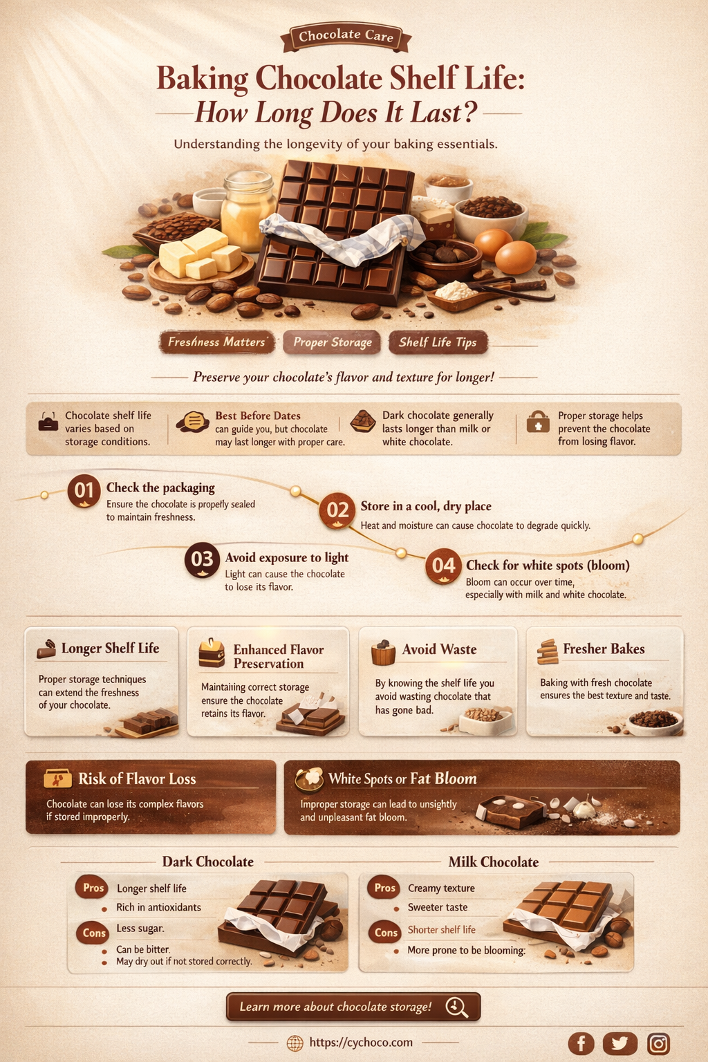 how long does baking chocolate last