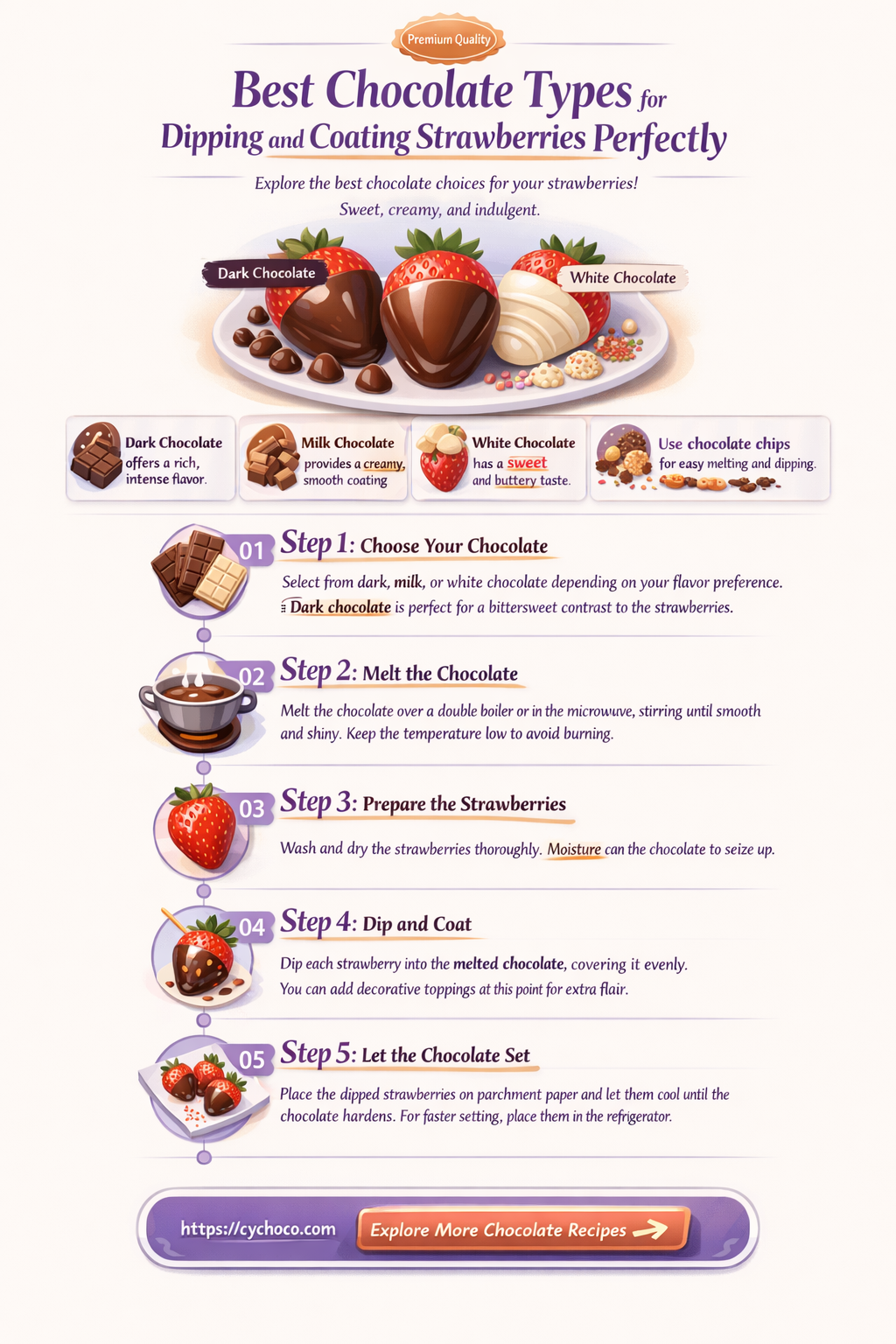 what chocolate to use on strawberries