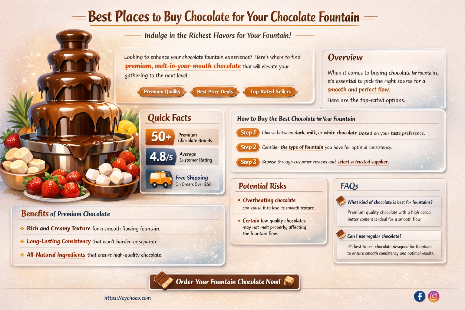 where to buy chocolate for a chocolate fountain