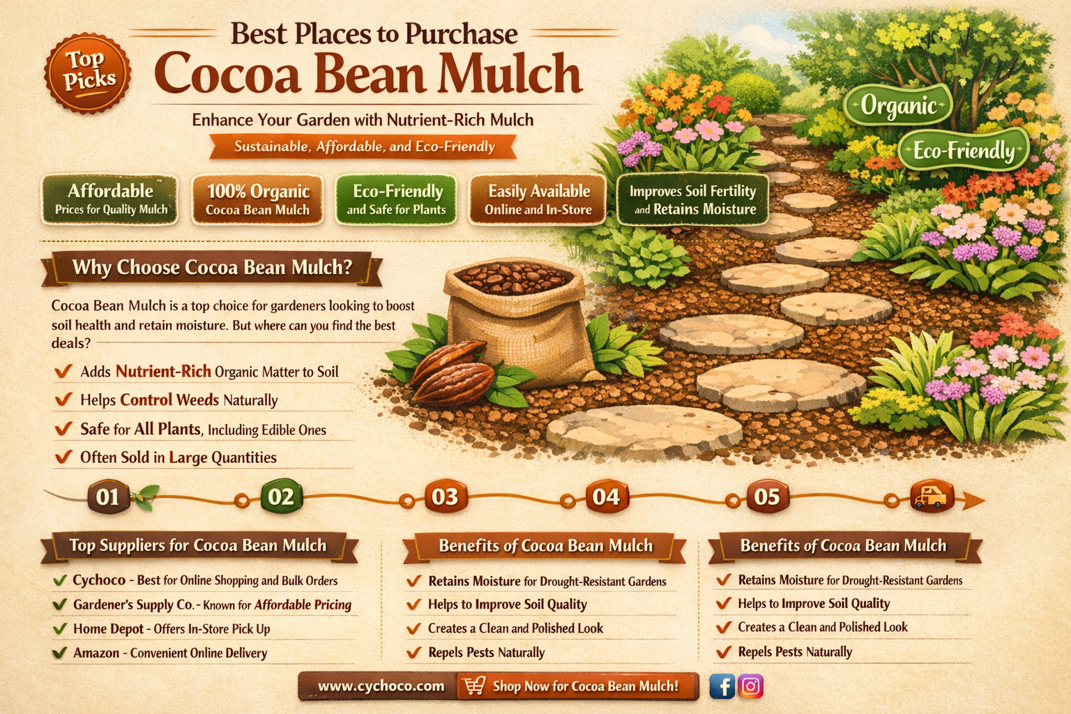 where to buy cocoa bean mulch