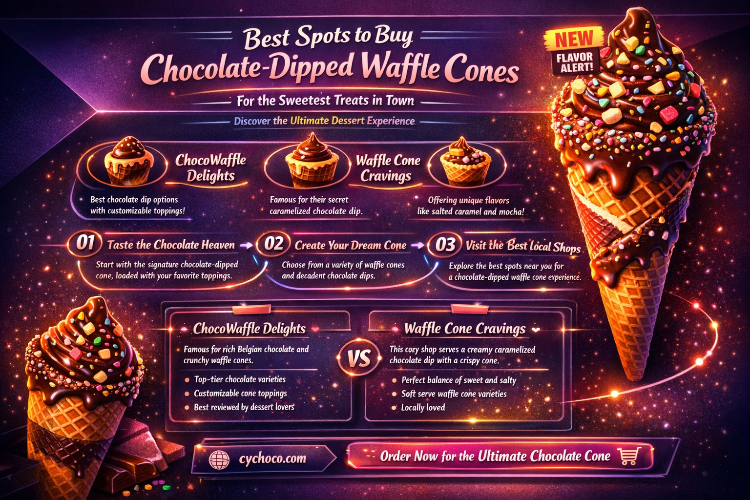 where to buy chocolate dipped waffle cones