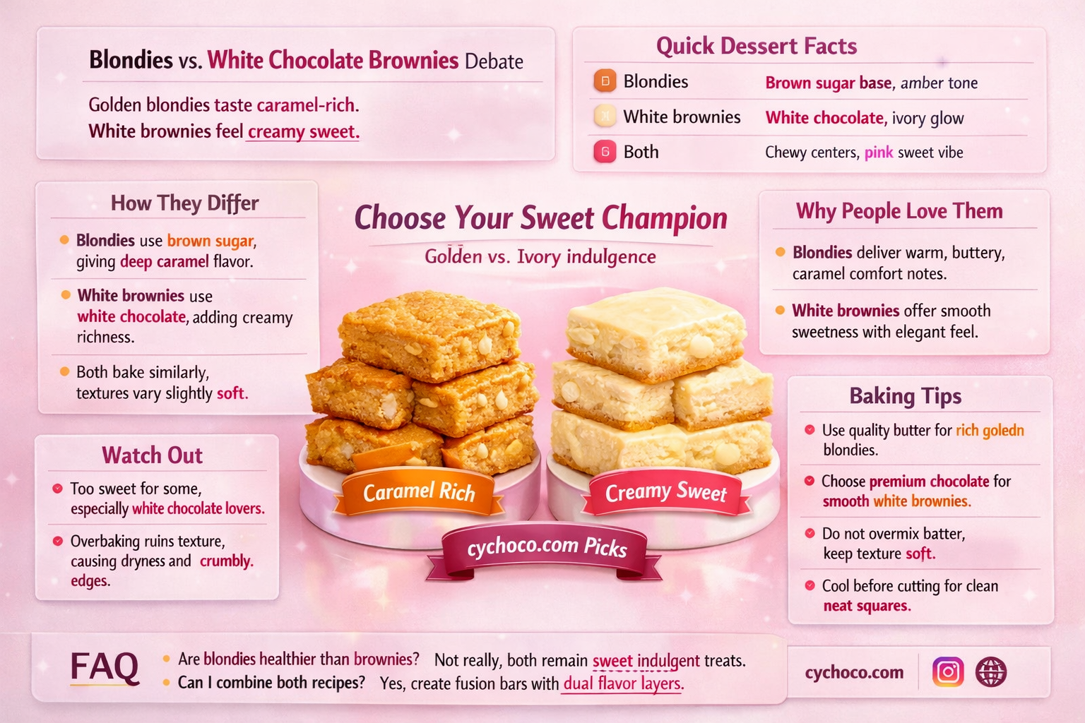 are blondies white chocolate brownies