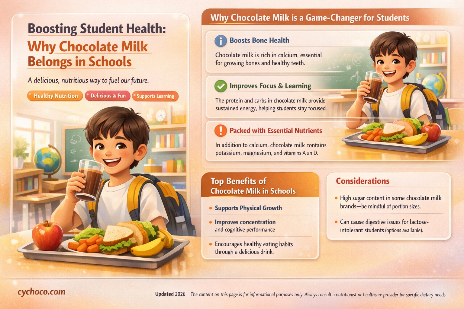 why chocolate milk should be served in schools