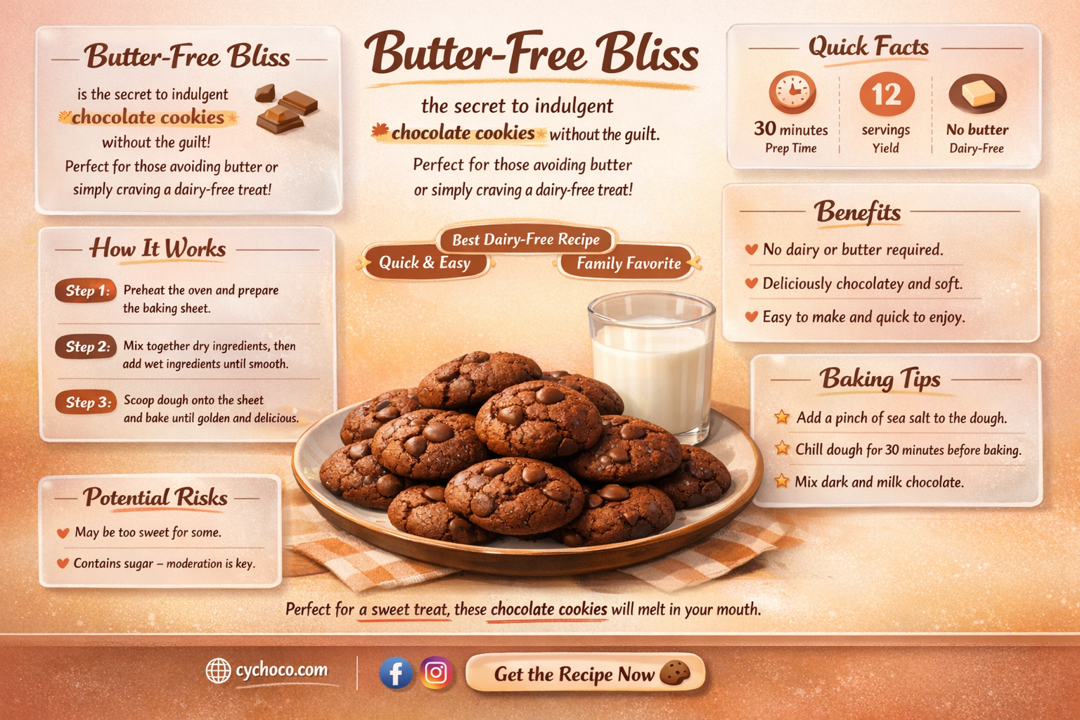 how to make chocolate cookies without butter