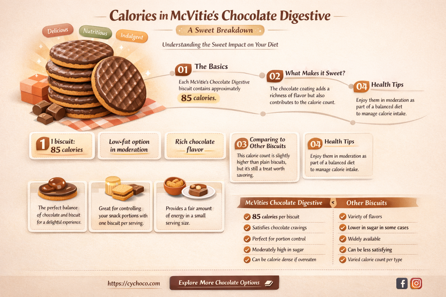 how many calories in a mcvities chocolate digestive