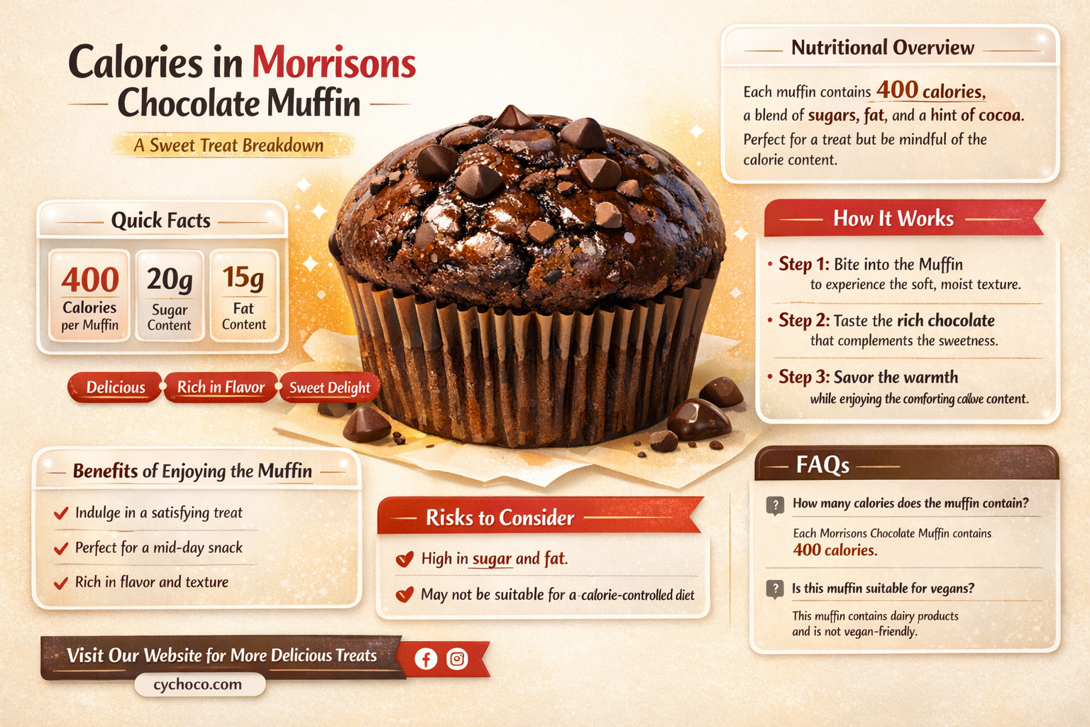 how many calories in a morrisons chocolate muffin