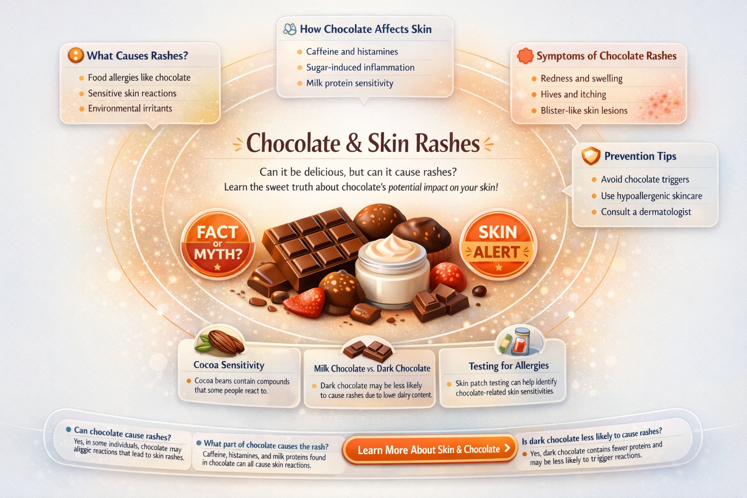 can eating too much chocolate give you a rash