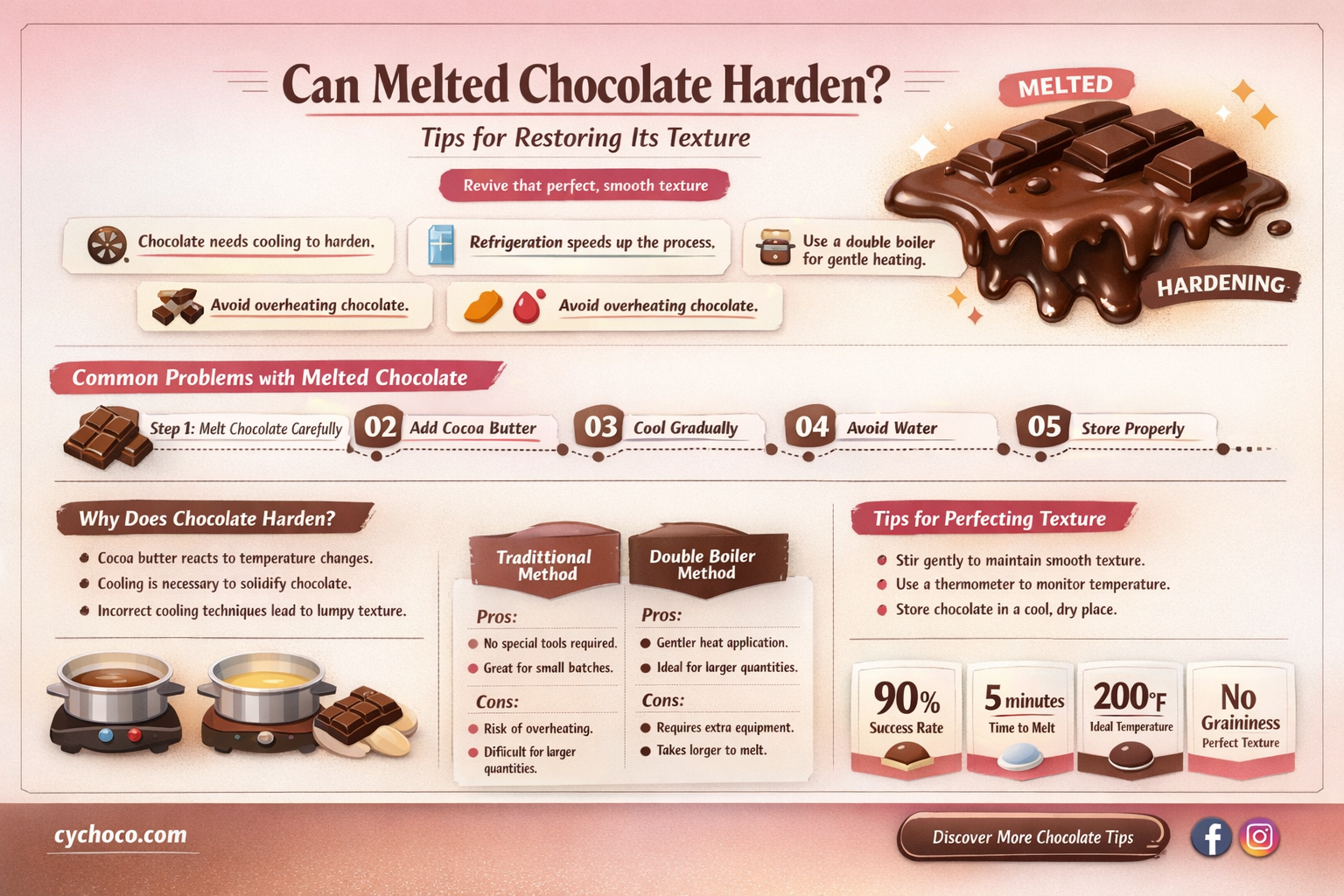 is melted chocolate gets hard again