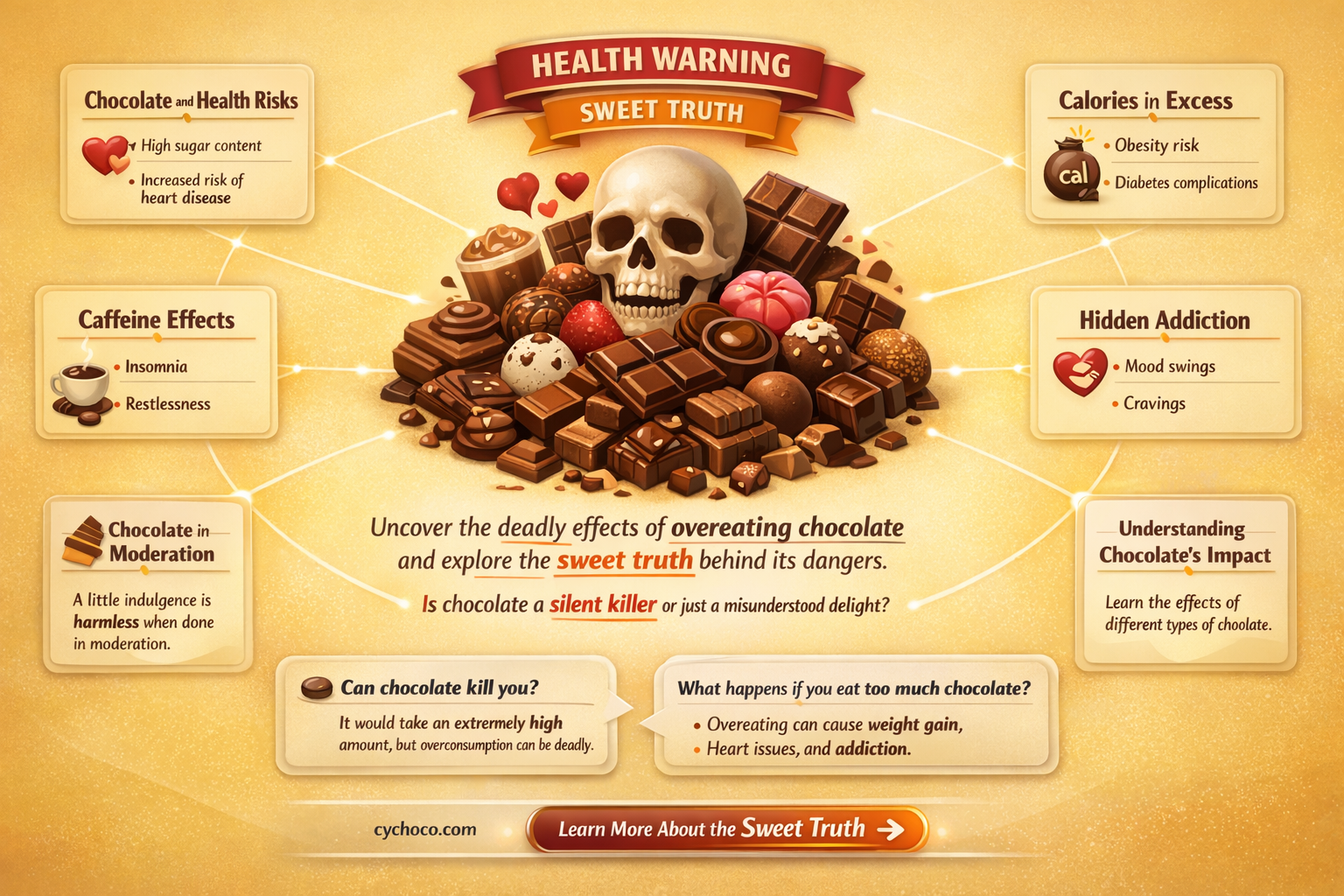 can eating to much chocolate kill you