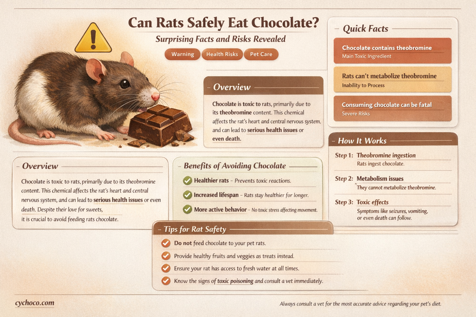 do rats eat chocolate