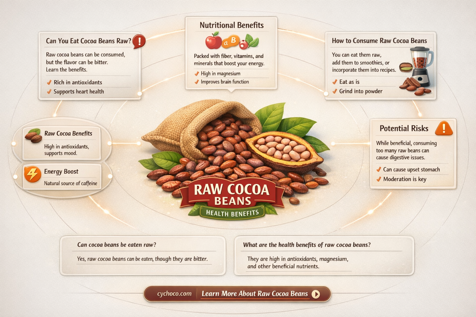can you eat cocoa beans raw