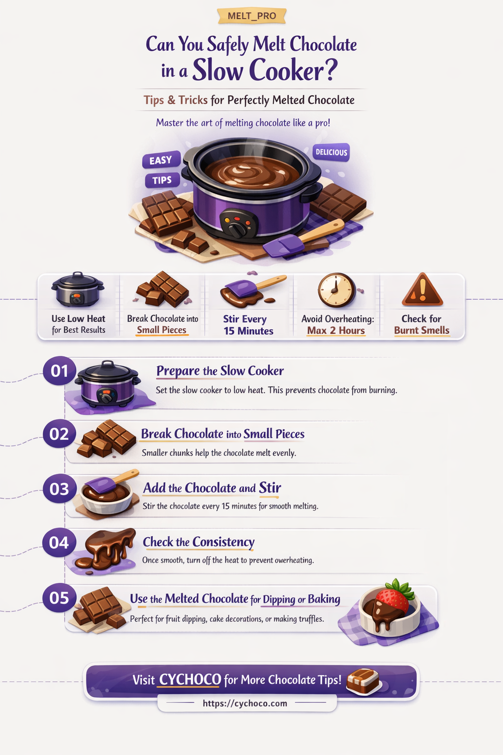 is it okay to melt chocolate in a slo cooker