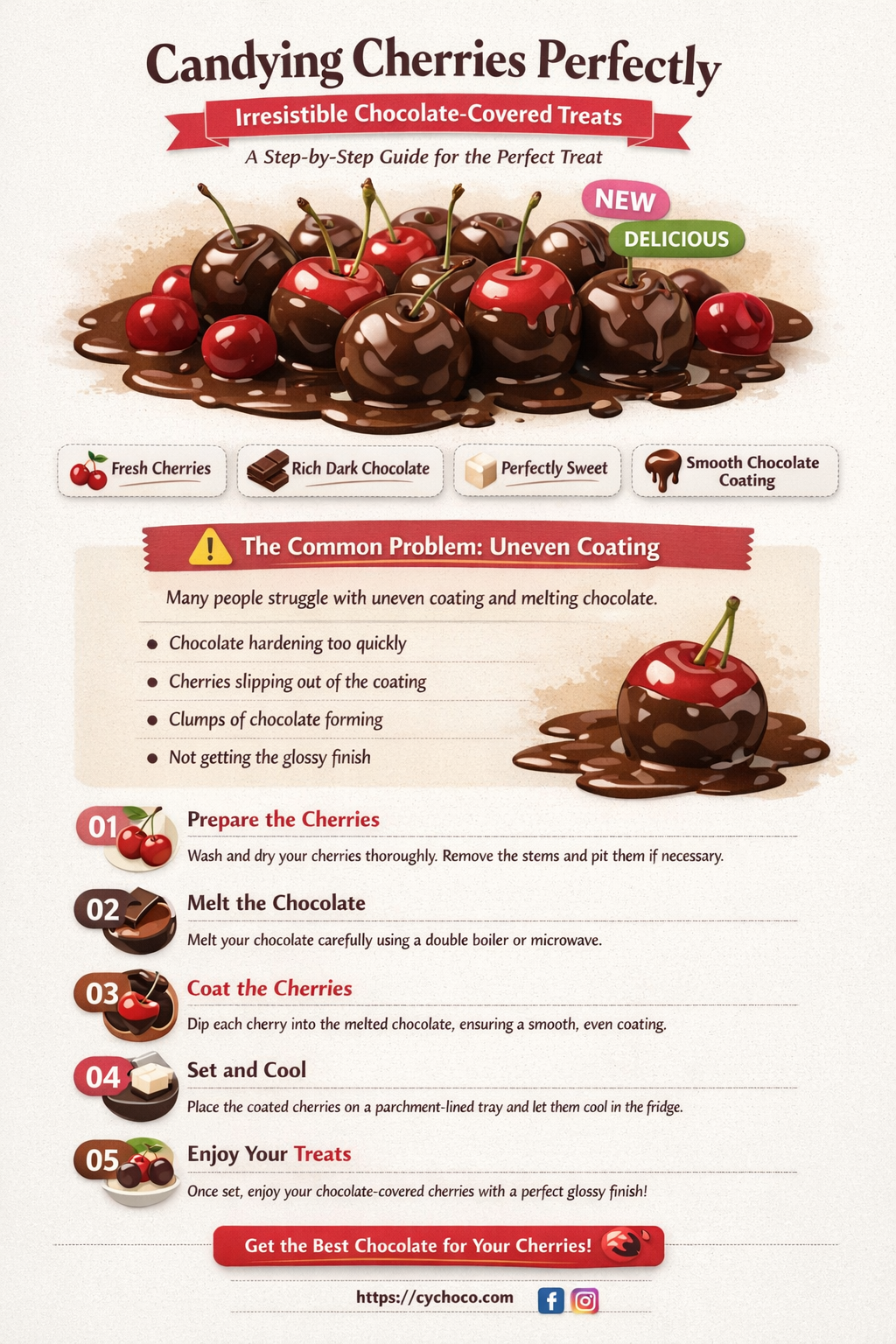 how to candy cherries for chocolate covered