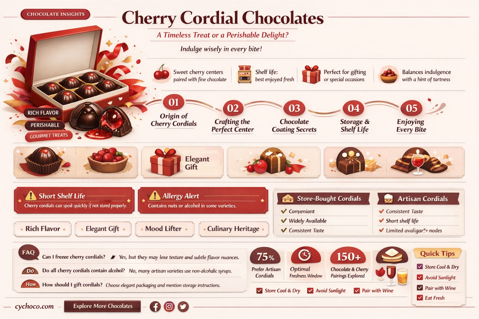 how long do cherry cordial chocolates last