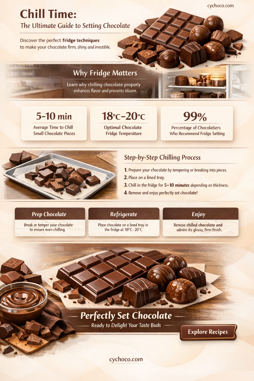 how long chocolate set in fridge