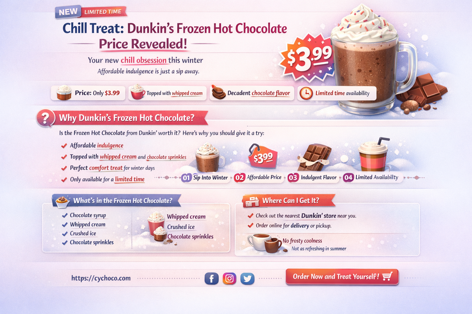 how much is a frozen hot chocolate at dunkin