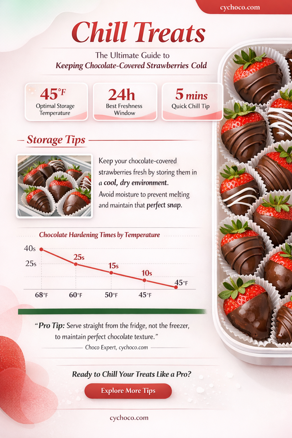 how to keep chocolate covered strawberries cold
