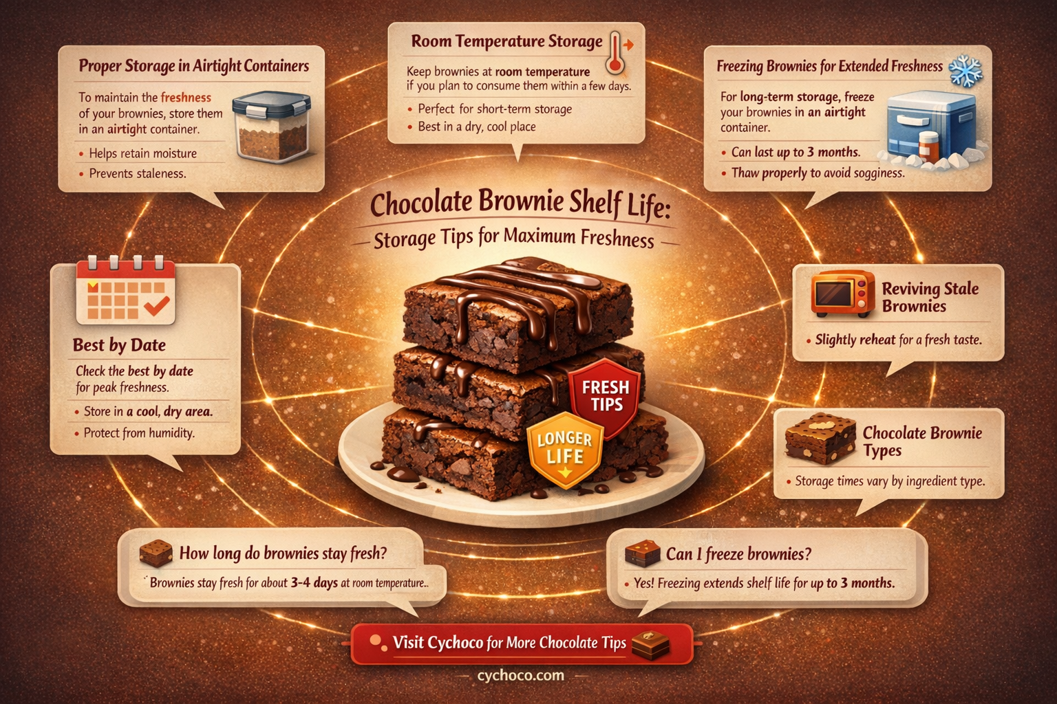 how long does chocolate brownie last