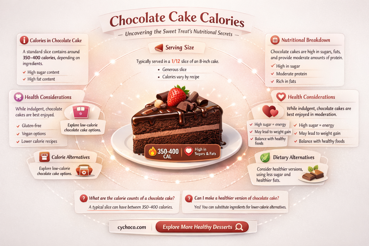 how many calories is in chocolate cake