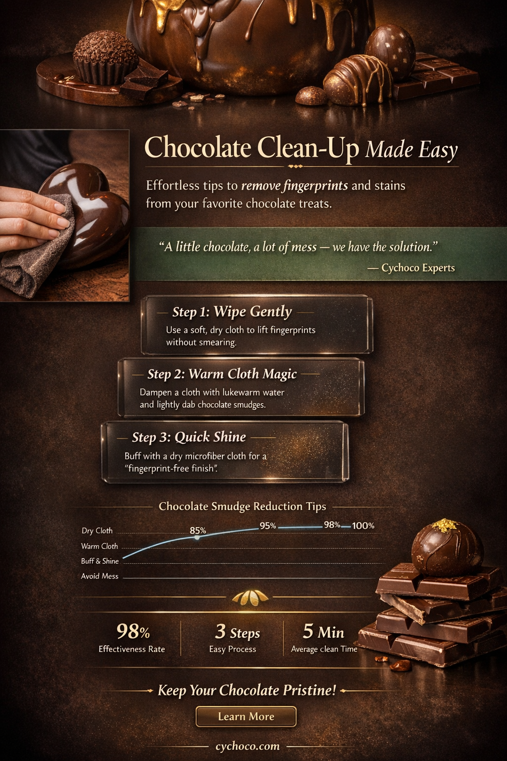 how to get fingerprints off chocolate