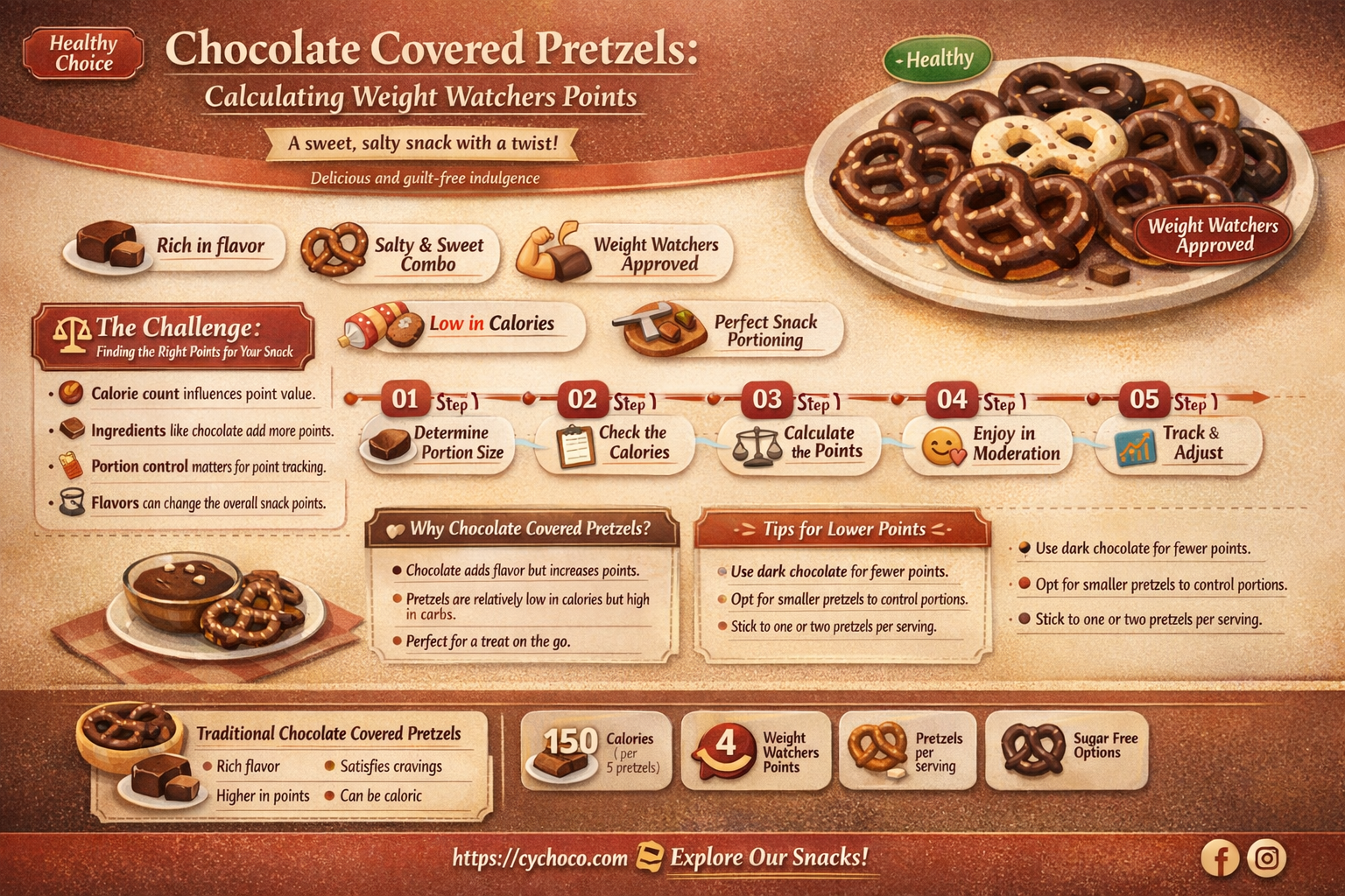 how many weight watchers points in chocolate covered pretzels