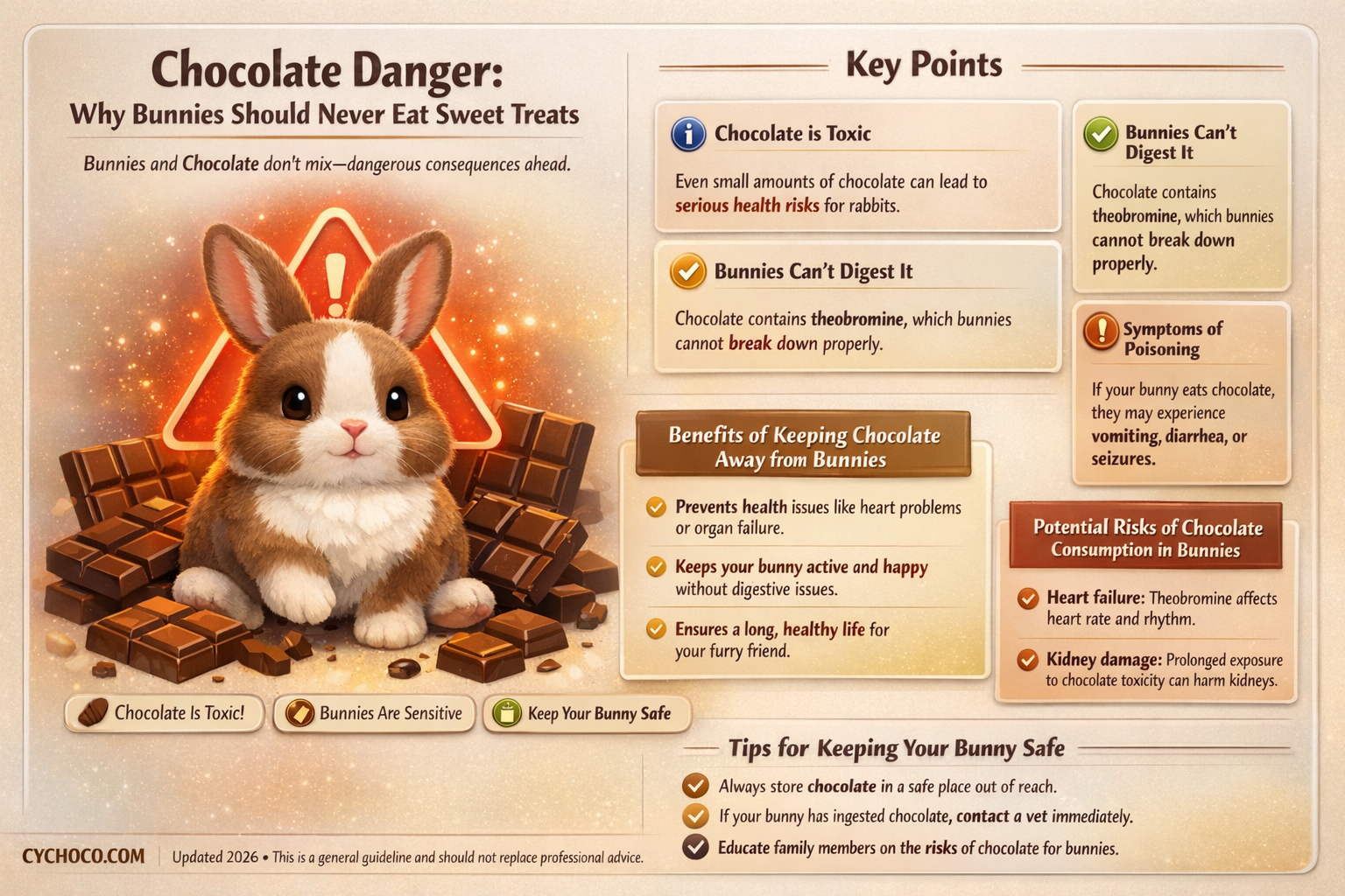 what happens if bunnies eat chocolate