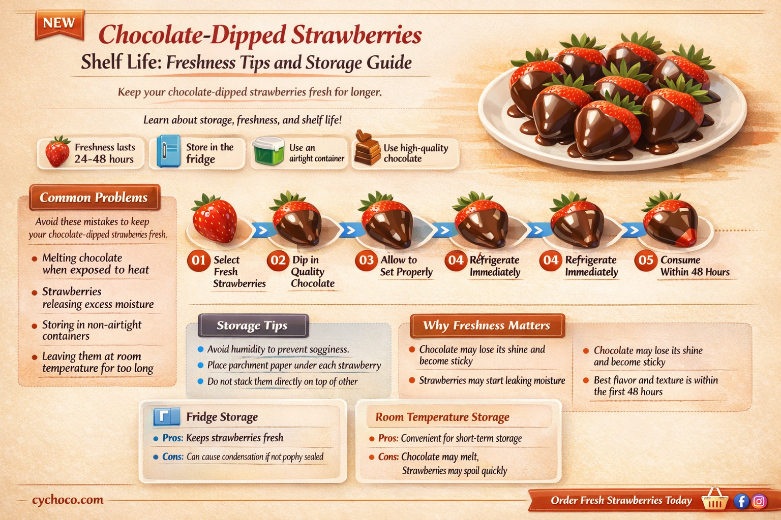 how long will chocolate dipped strawberries last