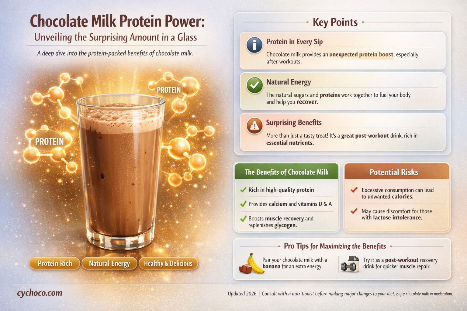 how much protein is in a glass of chocolate milk