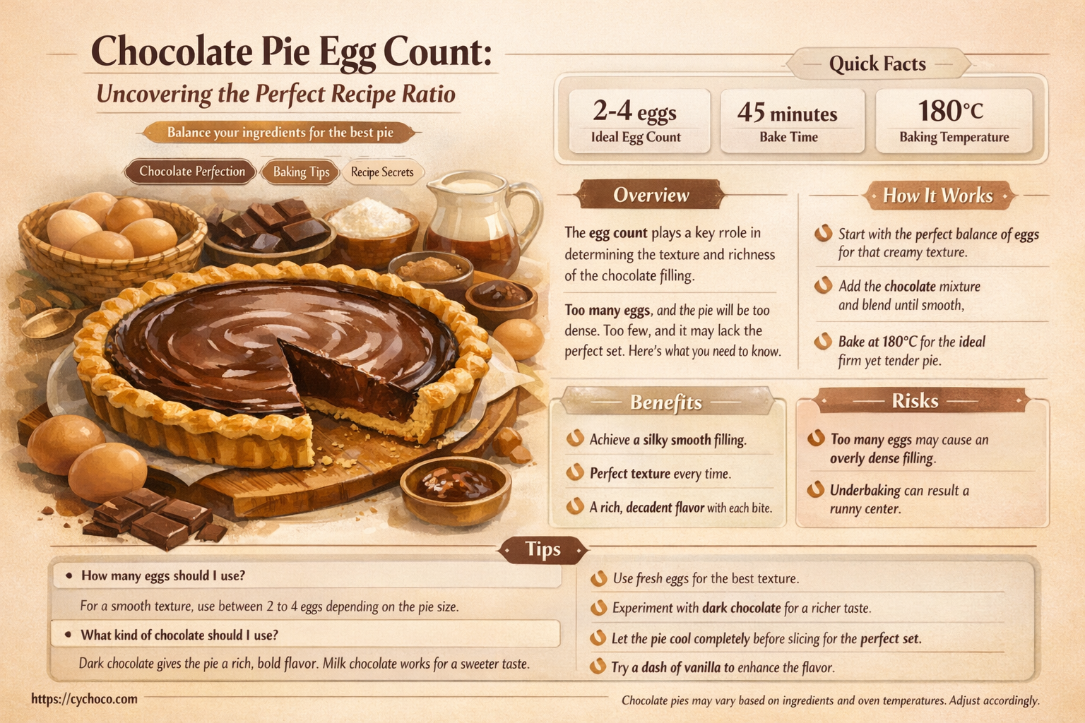 how many eggs in a chocolate pie