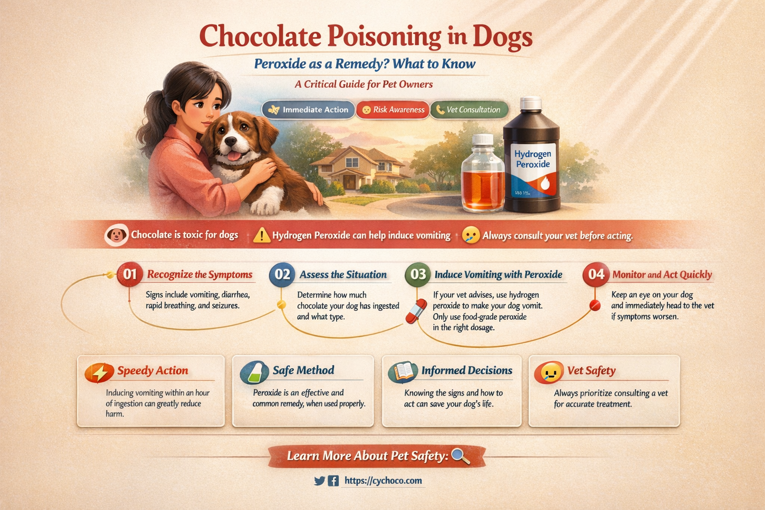 should i give my dog peroxide after eating chocolate