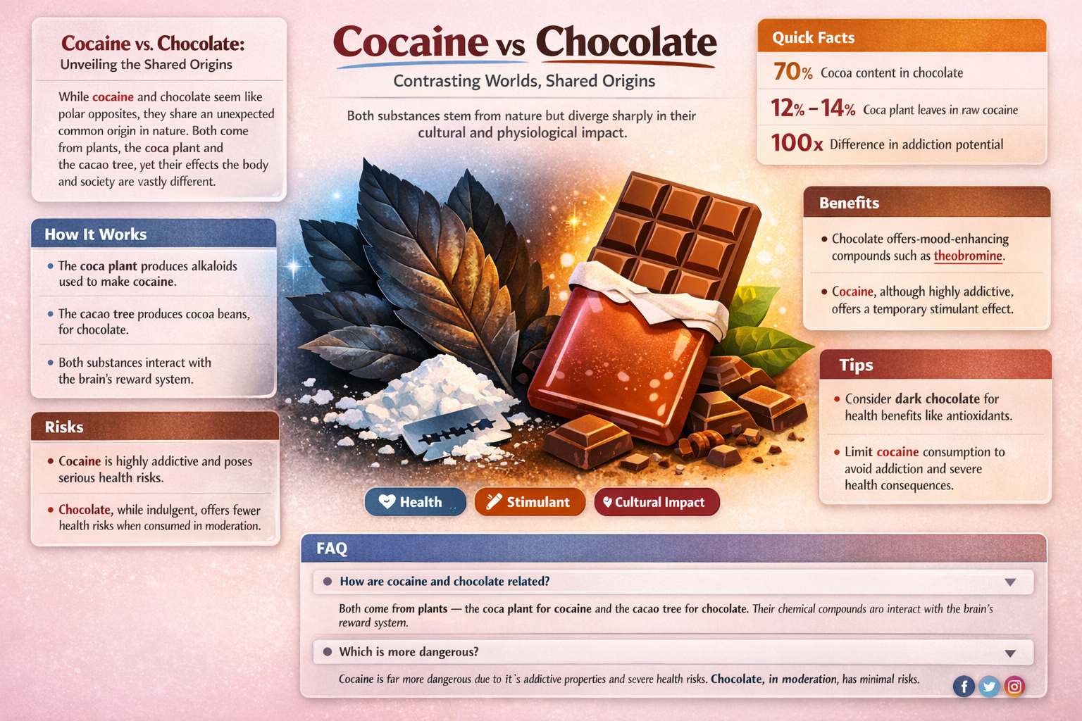 is cocane and chocolate made from the same plant