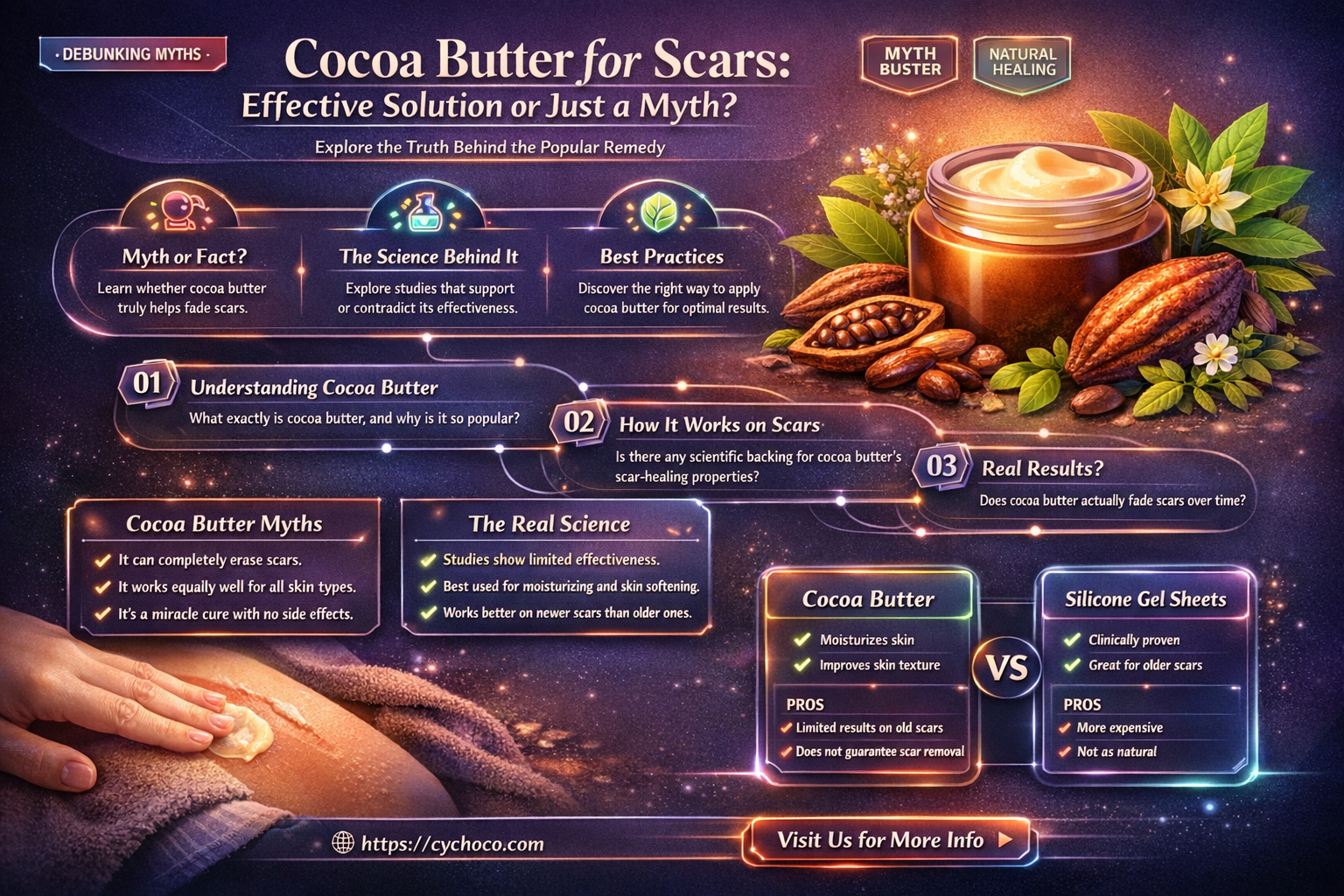 does cocoa butter reduce scars