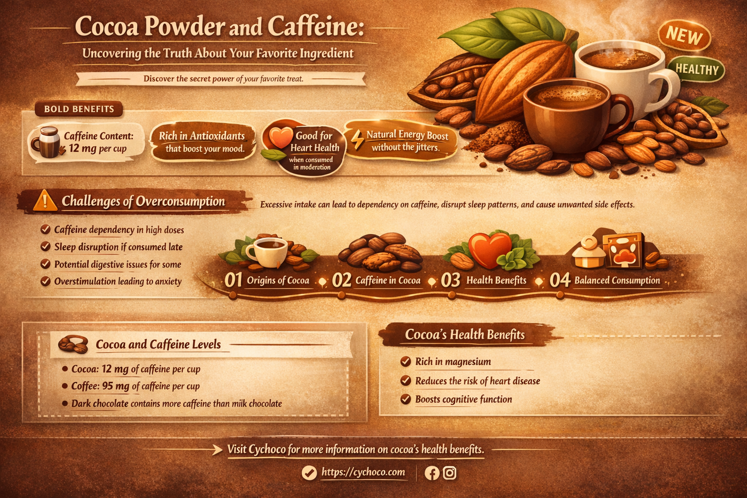 does cocoa powder have caffeine in it