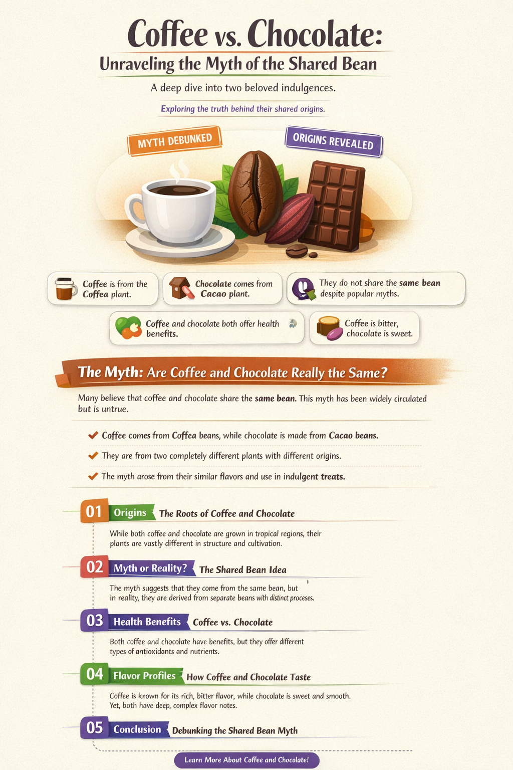 is coffee and chocolate made from the same bean