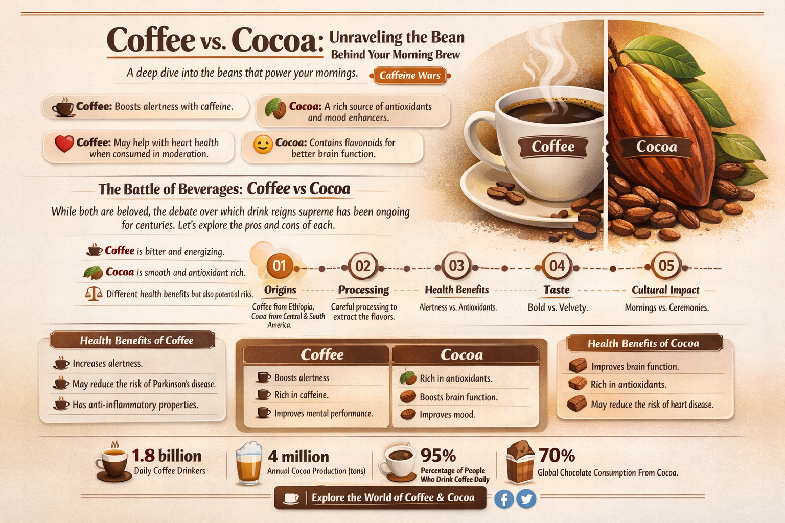 is coffee made from cocoa beans