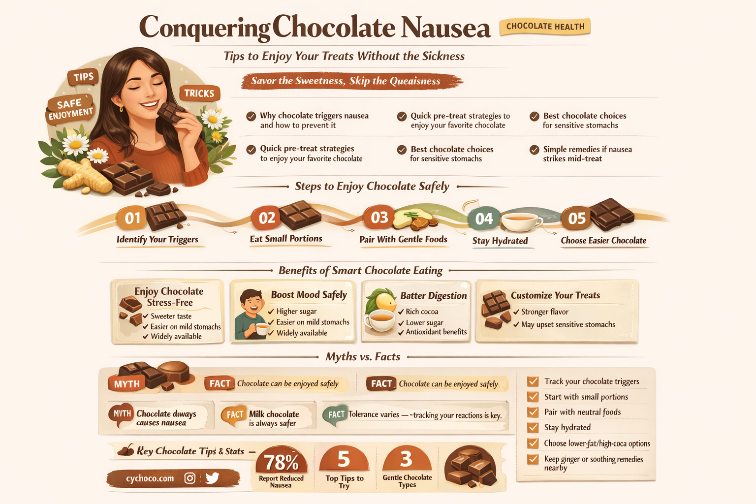 how to stop feeling sick after eating chocolate