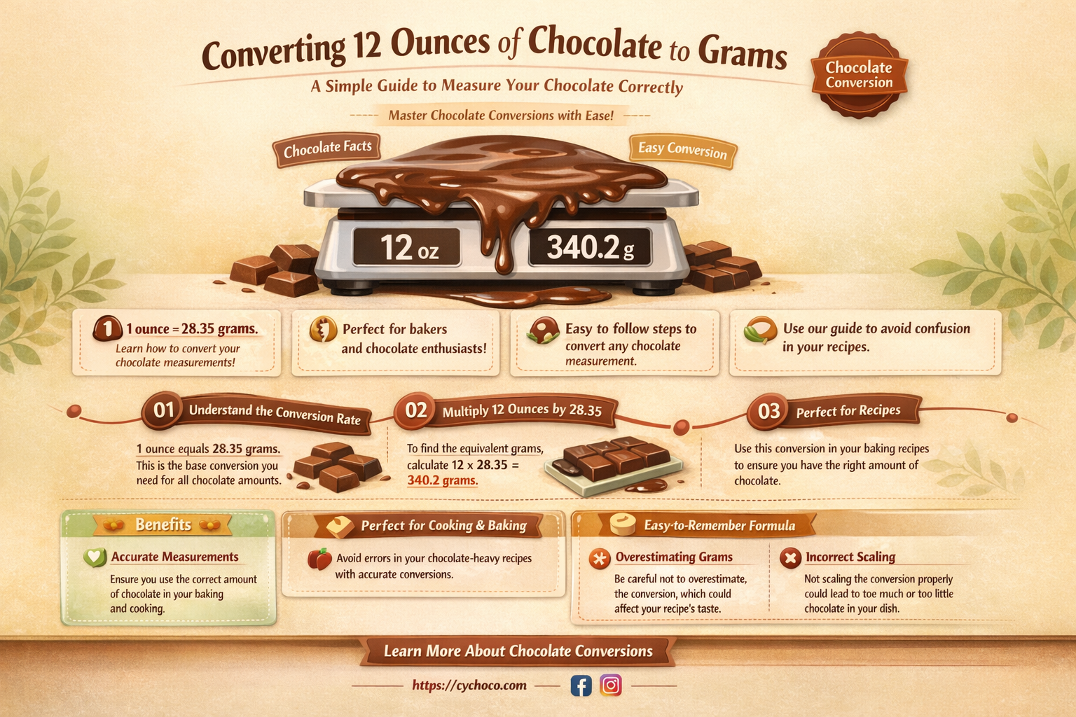 how many grams in 12 ounces chocolate