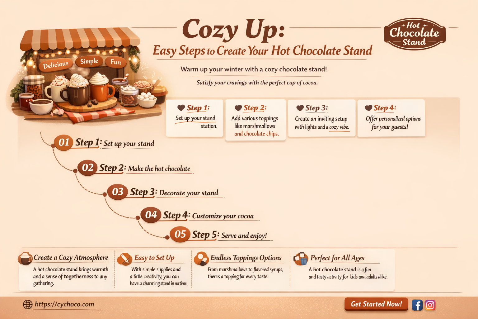 how to make a hot chocolate stand