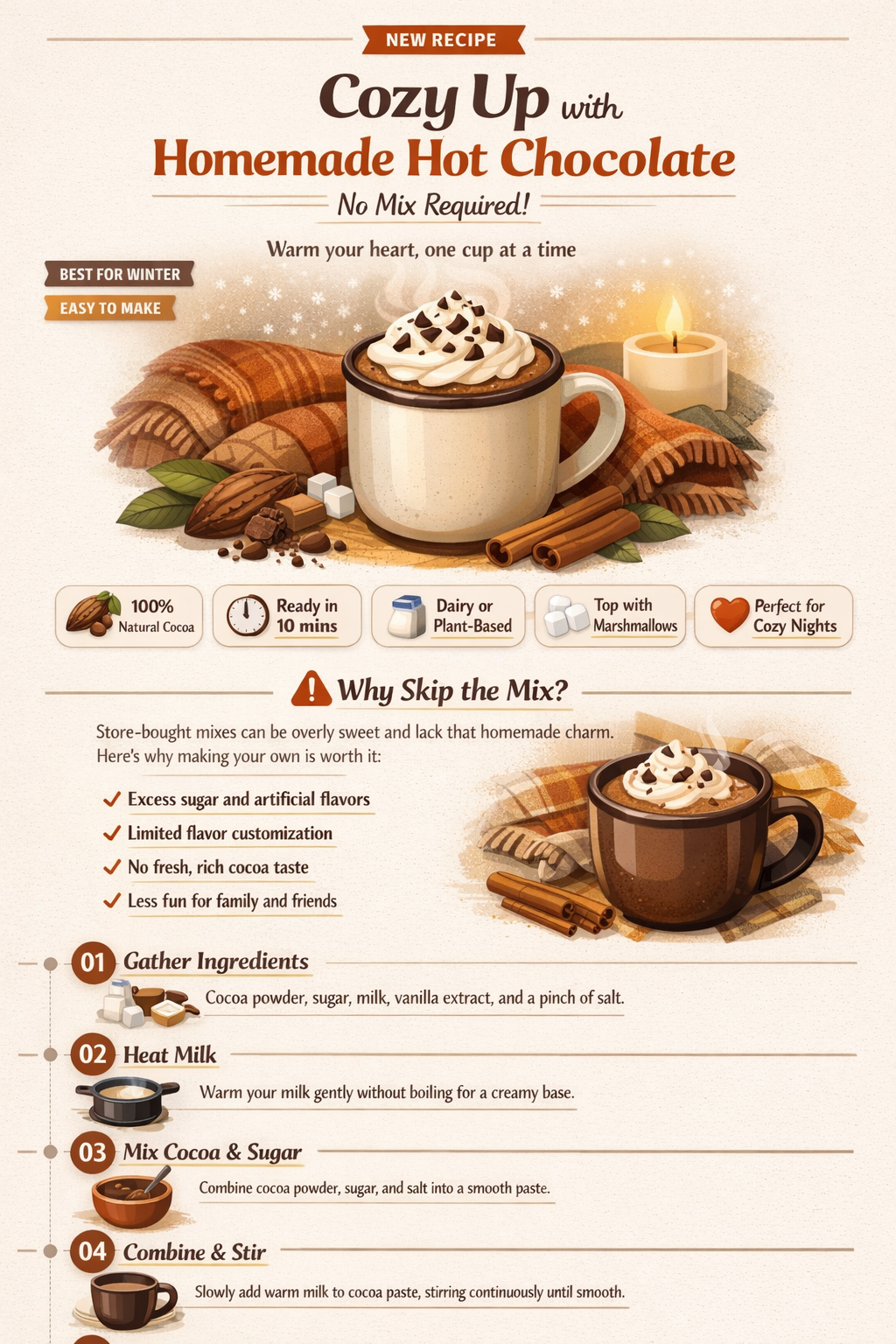 how do you make hot chocolate without the mix