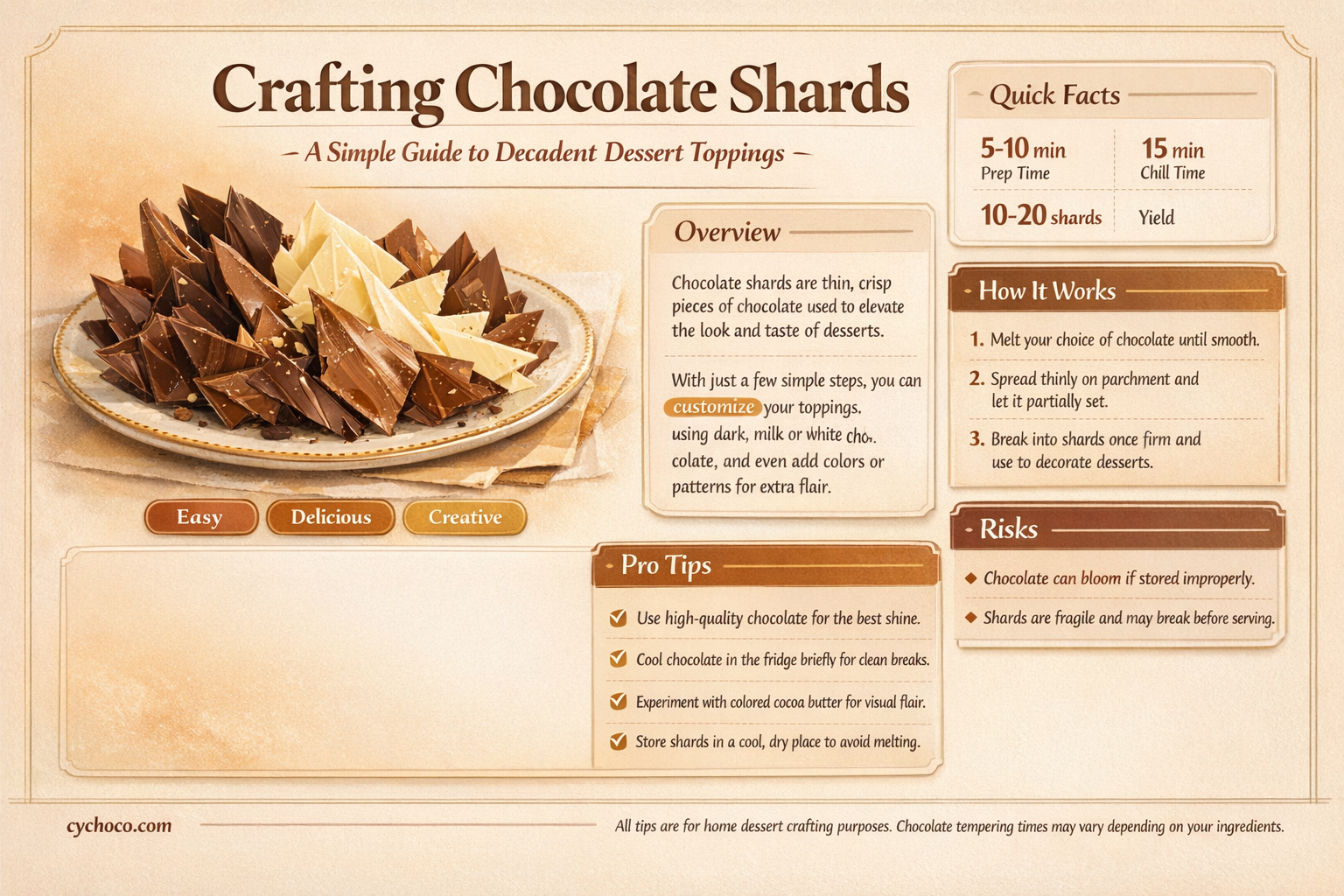 how to make chocolate shards