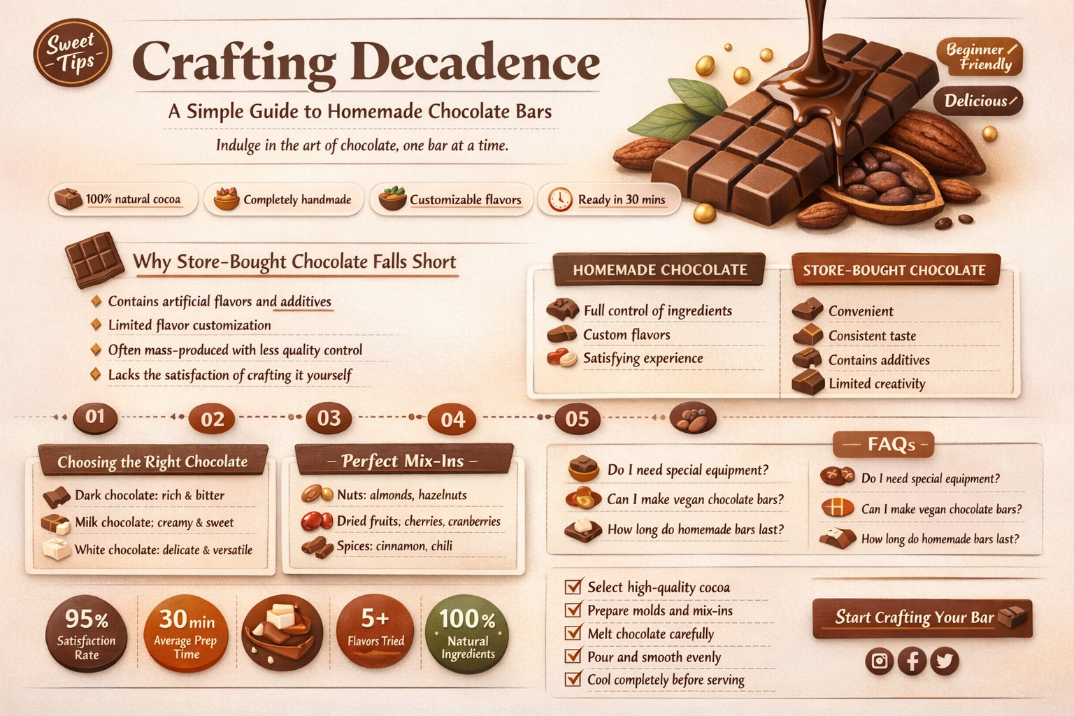 how to make a chocolate bar with cocoa powder
