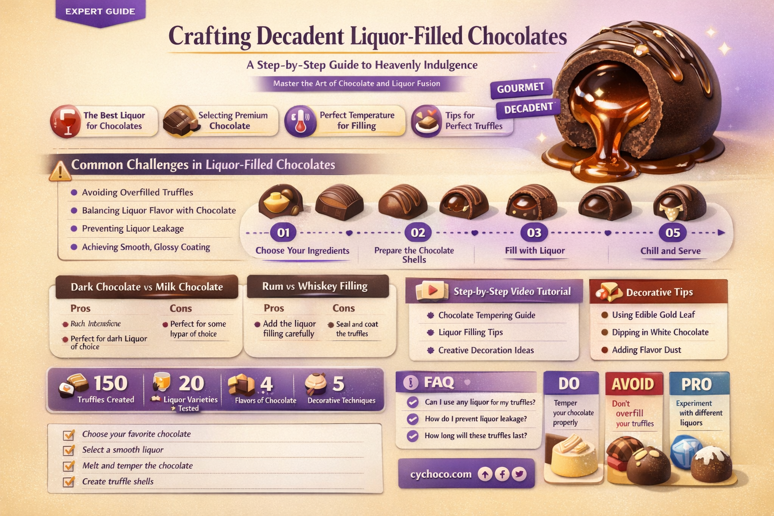 how to make chocolate filled with liquor